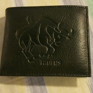 Zodiac genuine leather handmade wallet for men